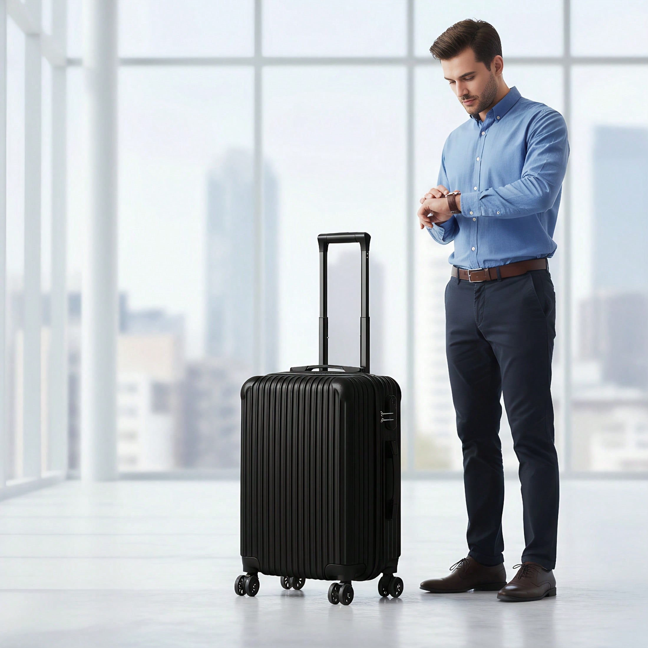Spinner Wheel Rolling Suitcase 20 Inch - Valise à roulettes rigide de 20